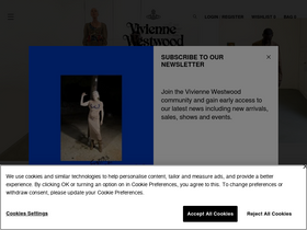 'viviennewestwood.com' screenshot