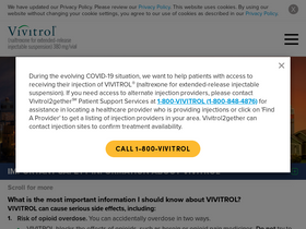 'vivitrol.com' screenshot