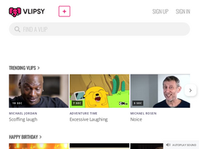 'vlipsy.com' screenshot