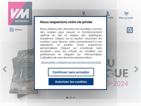 'vm-materiaux.fr' screenshot