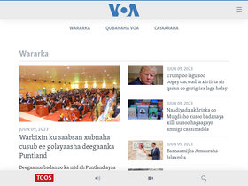 'voasomali.com' screenshot