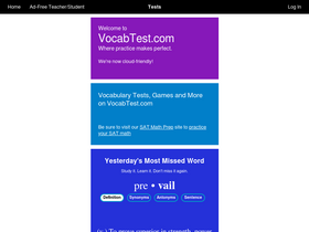 'vocabtest.com' screenshot