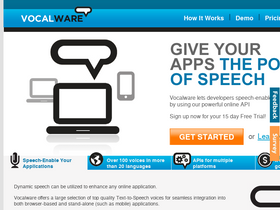 'vocalware.com' screenshot