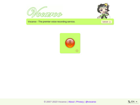 'vocaroo.com' screenshot