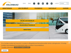 'volanbusz.hu' screenshot