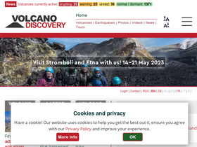 'volcanodiscovery.com' screenshot