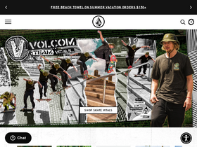 'volcom.com' screenshot