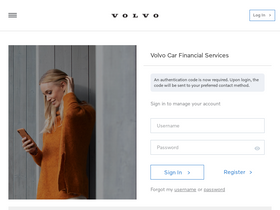 'volvocarfinancialservices.com' screenshot