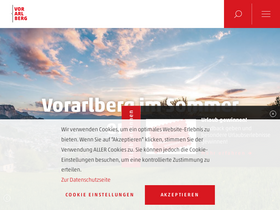 'vorarlberg.travel' screenshot