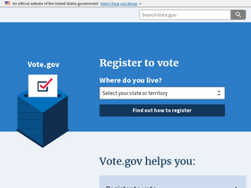 'vote.gov' screenshot
