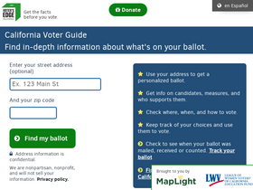 'votersedge.org' screenshot