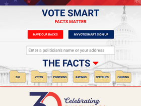 'votesmart.org' screenshot