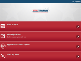 'votetexas.gov' screenshot