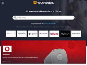 'voucherbox.co.uk' screenshot