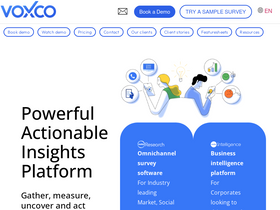 'voxco.com' screenshot