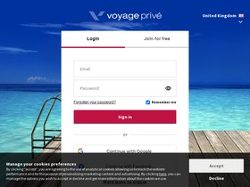 'voyage-prive.com' screenshot