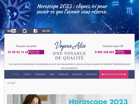 'voyancealice.com' screenshot