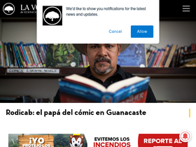'vozdeguanacaste.com' screenshot