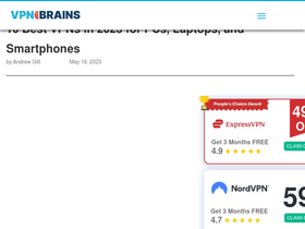 'vpnbrains.com' screenshot
