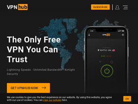 'vpnhub.com' screenshot