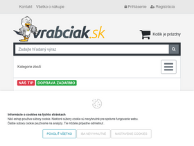 'vrabciak.sk' screenshot
