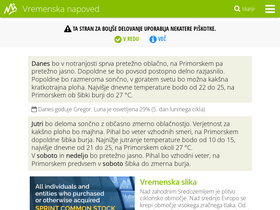 'vreme-slovenija.si' screenshot