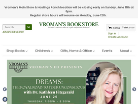 'vromansbookstore.com' screenshot