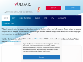 'vulgarlang.com' screenshot