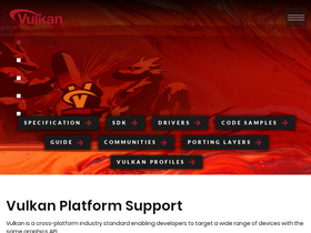 'vulkan.org' screenshot