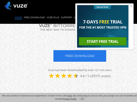 'vuze.com' screenshot