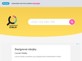 'vyhledatcislo.cz' screenshot