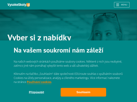 'vysokeskoly.cz' screenshot