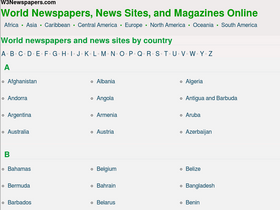 'w3newspapers.com' screenshot