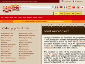 'wahooart.com' screenshot
