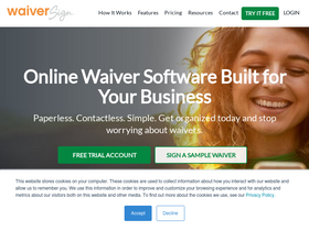 'waiversign.com' screenshot