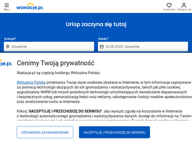 'wakacje.pl' screenshot