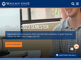 'wallacestate.edu' screenshot