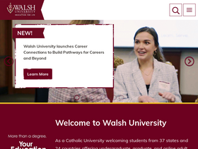 'walsh.edu' screenshot