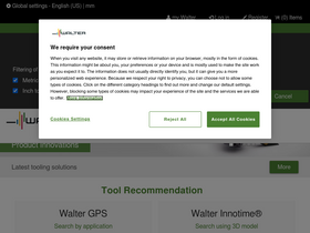 'walter-tools.com' screenshot