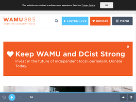 'wamu.org' screenshot