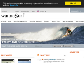 'wannasurf.com' screenshot