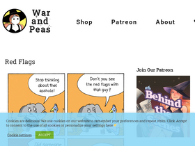 'warandpeas.com' screenshot