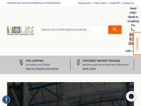 'warehouse-lighting.com' screenshot