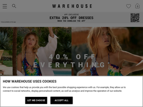 'warehousefashion.com' screenshot