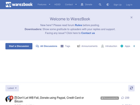 'warezbook.org' screenshot
