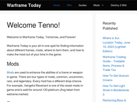 'warframe.today' screenshot