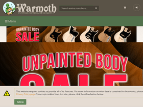 'warmoth.com' screenshot