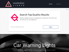 'warninglights.co' screenshot