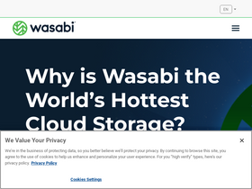 'wasabi.com' screenshot