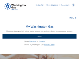 'washingtongas.com' screenshot
